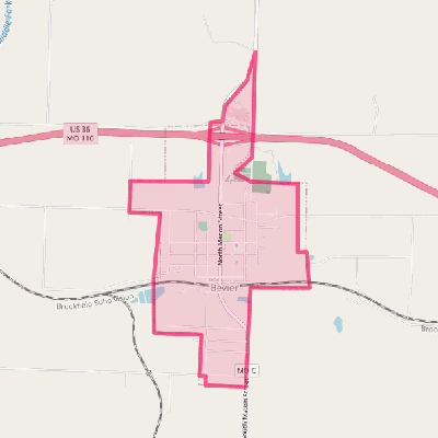 Map of Bevier