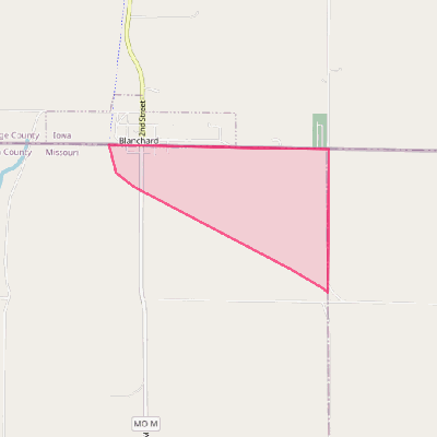 Map of Blanchard