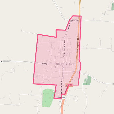 Map of Bloomfield