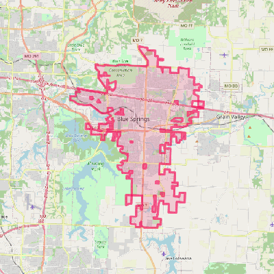 Map of Blue Springs