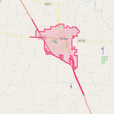 Map of Bolivar