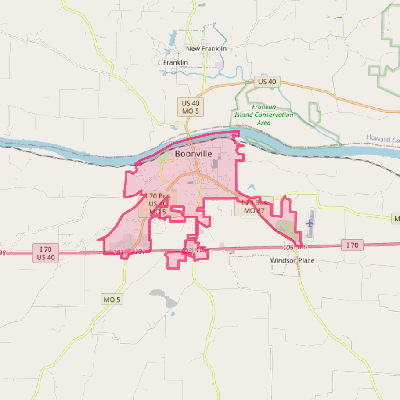 Map of Boonville