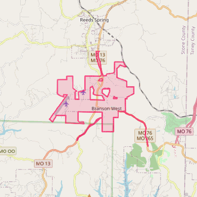 Map of Branson West