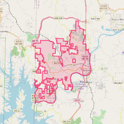 Map of Branson