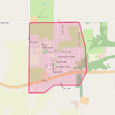 Map of Brashear