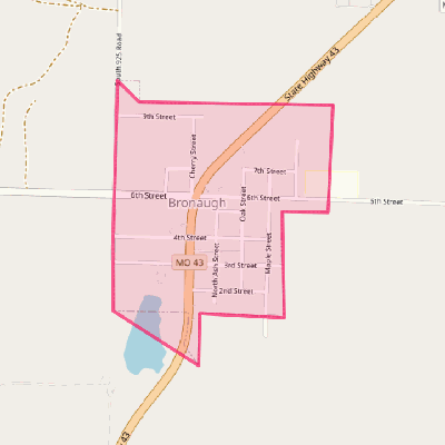 Map of Bronaugh