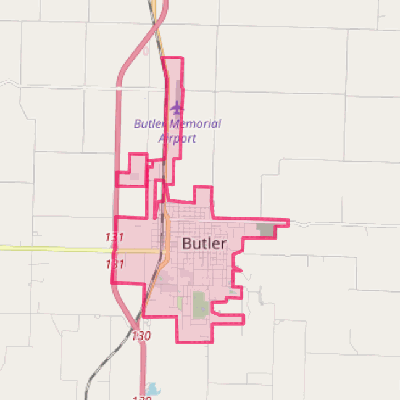 Map of Butler