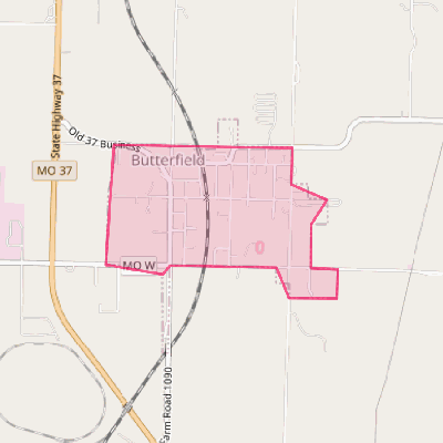 Map of Butterfield