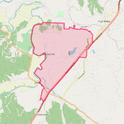 Map of Byrnes Mill