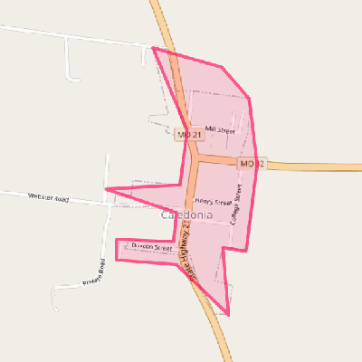 Map of Caledonia