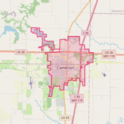 Map of Cameron