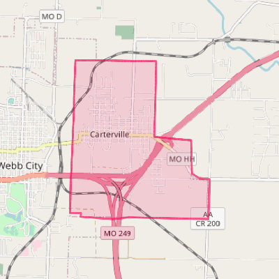 Map of Carterville