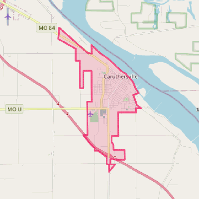 Map of Caruthersville