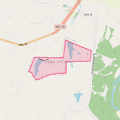 Map of Cedar Hill Lakes