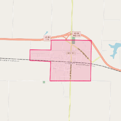 Map of Clarence