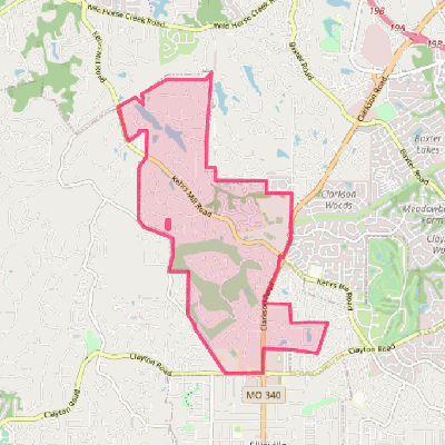 Map of Clarkson Valley