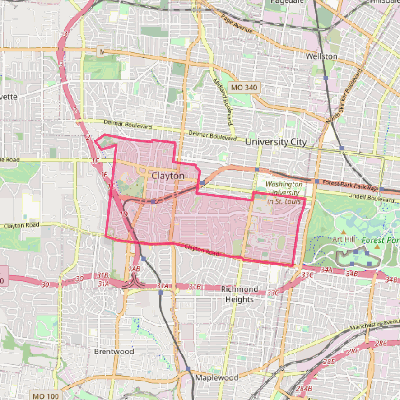 Map of Clayton