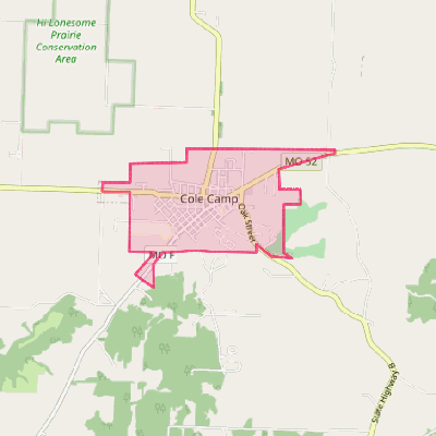 Map of Cole Camp