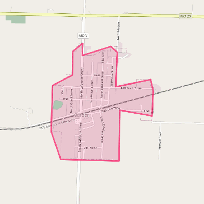 Map of Corder