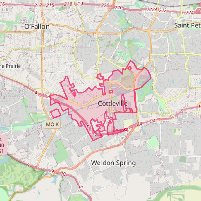 Map of Cottleville