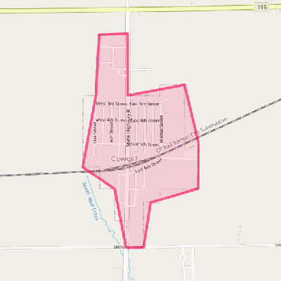 Map of Cowgill