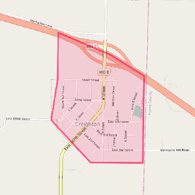 Map of Creighton