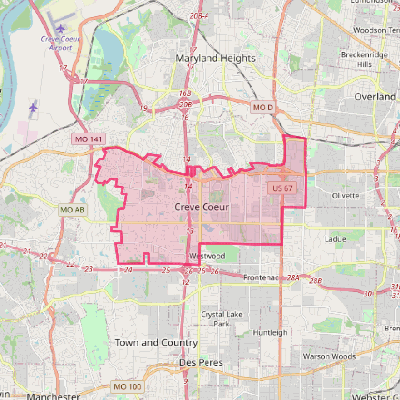 Map of Creve Coeur