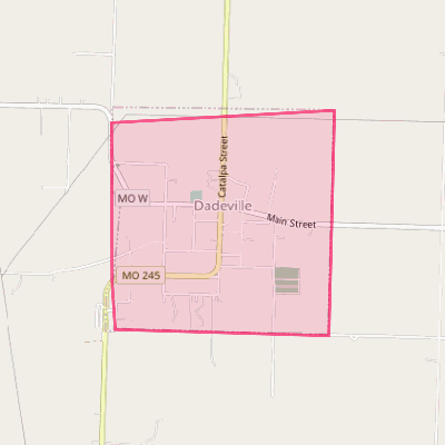 Map of Dadeville