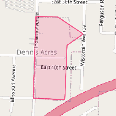 Map of Dennis Acres