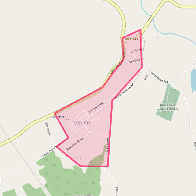 Map of Des Arc