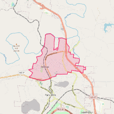 Map of Desloge