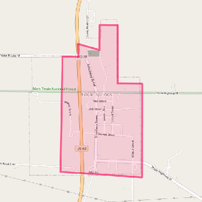 Map of Edgar Springs