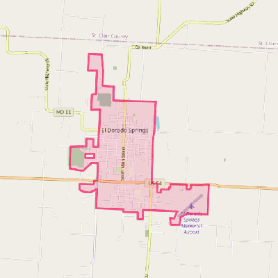 Map of El Dorado Springs