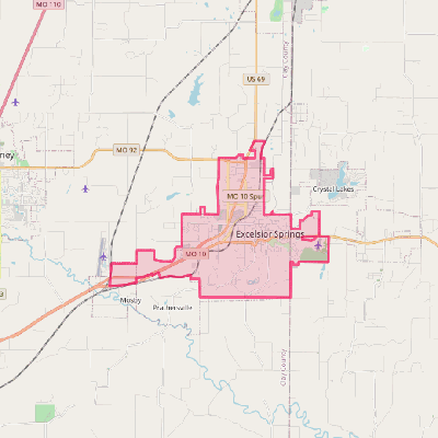 Map of Excelsior Springs