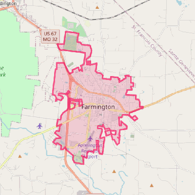 Map of Farmington