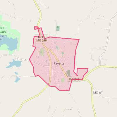 Map of Fayette