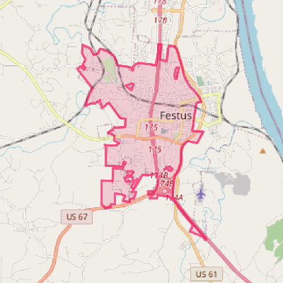 Map of Festus