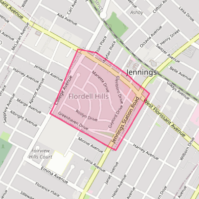 Map of Flordell Hills