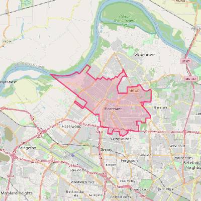 Map of Florissant