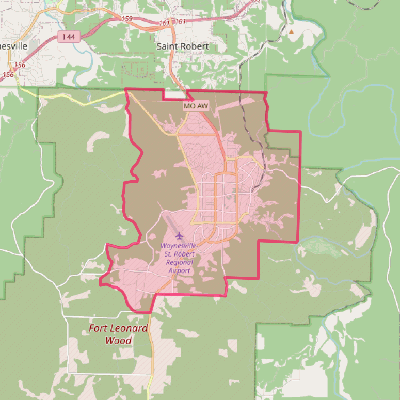 Map of Fort Leonard Wood