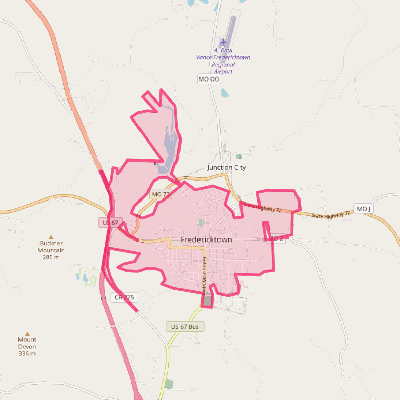 Map of Fredericktown