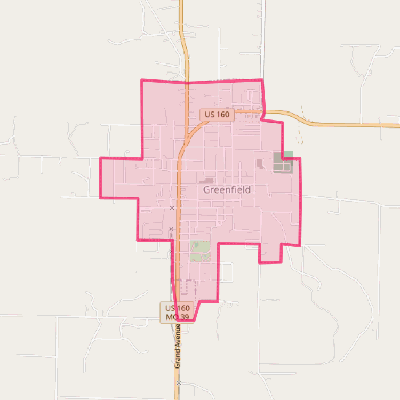 Map of Greenfield