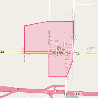 Map of Halltown