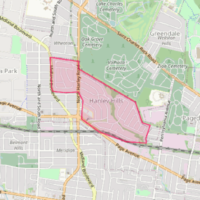 Map of Hanley Hills