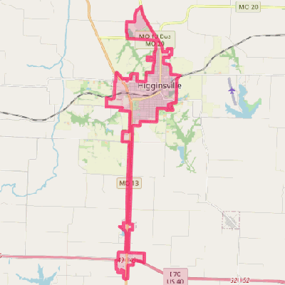 Map of Higginsville