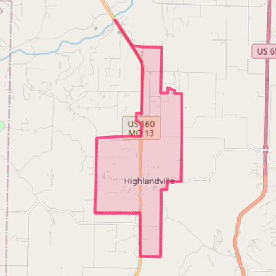 Map of Highlandville