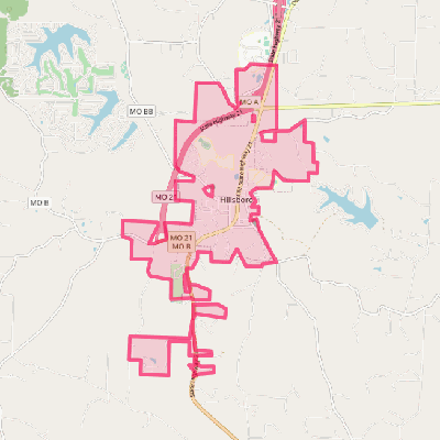 Map of Hillsboro