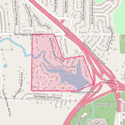 Map of Houston Lake