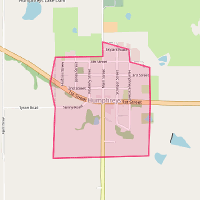 Map of Humphreys