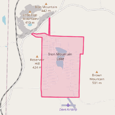 Map of Iron Mountain Lake